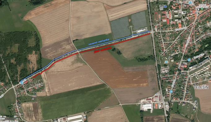Původní varianty: sever a jih
